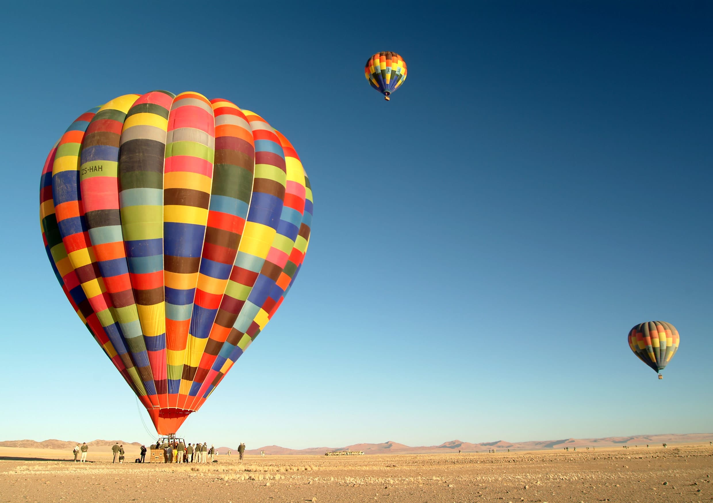 Hot Air Balloon over the Namib Desert